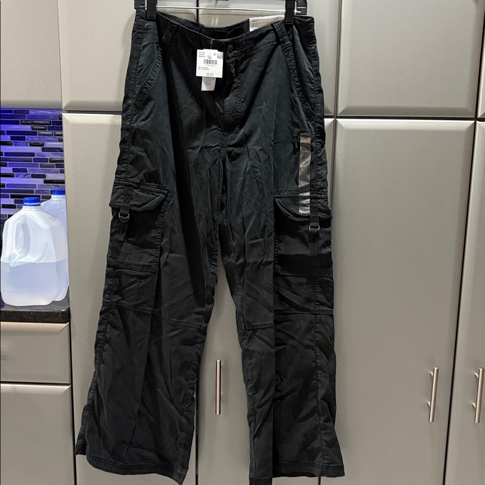 American Eagle Outfitters Black Wide Leg Pants - Picture 2 of 6